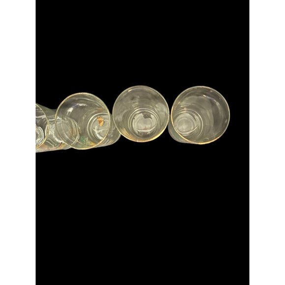 Mid Century West Virginia Glass Game Bird Highball Glasses Gold Rim - 6 - Picture 2 of 4